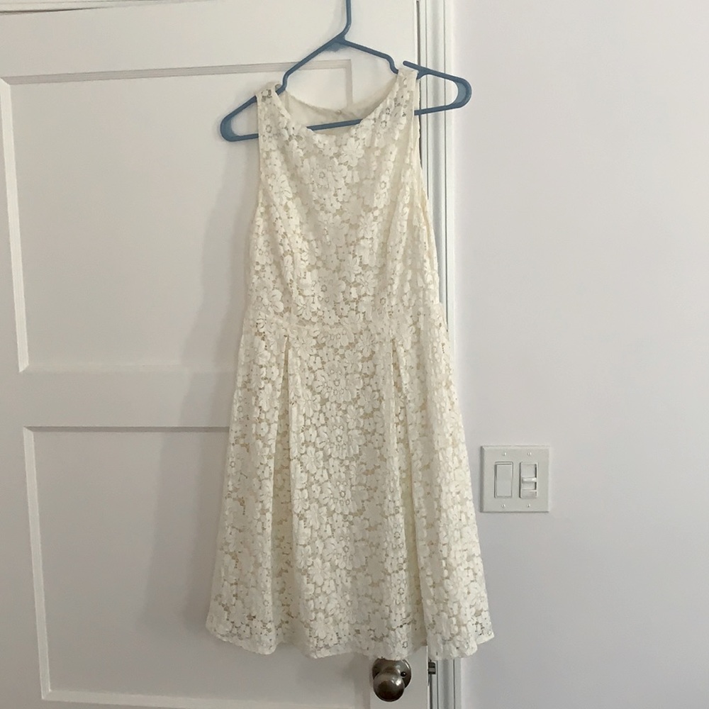 Zara white guipure dress